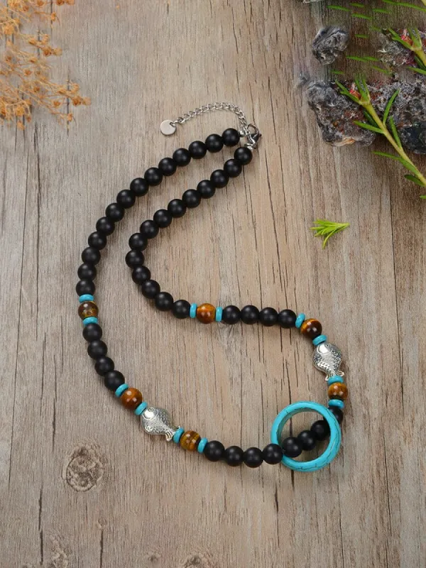 Mystic Ring Beaded Necklace sold by Coofandy