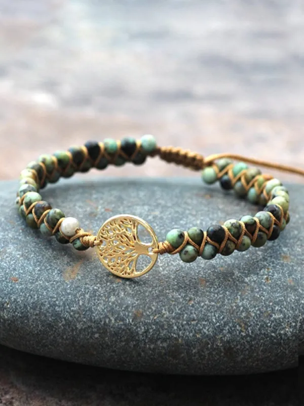 Tree of Life Pendant Woven Bracelet sold by Coofandy