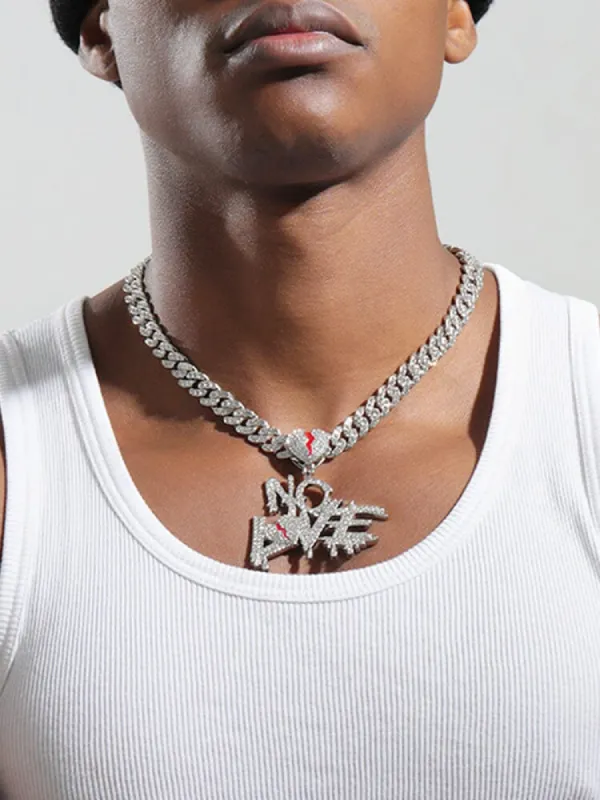 Cuban Link Chain Necklace with Pendant sold by Coofandy