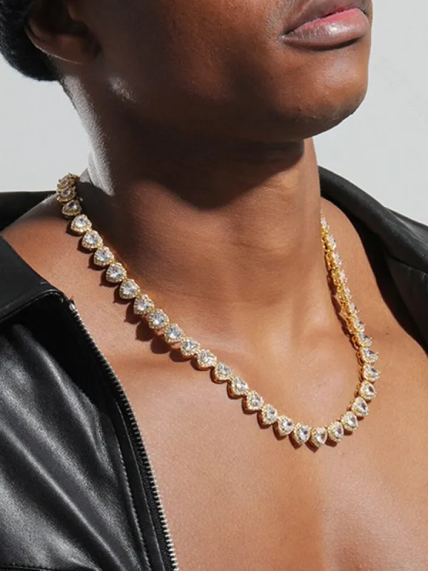 Radiant Hearts Cuba Chain sold by Coofandy