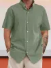 Casual 100% Cotton Stand Collar Shirt sold by Coofandy