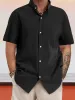 Casual 100% Cotton Stand Collar Shirt sold by Coofandy