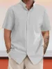Casual 100% Cotton Stand Collar Shirt sold by Coofandy