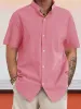 Casual 100% Cotton Stand Collar Shirt sold by Coofandy