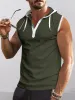 Soft Waffle Hooded Tank Top sold by Coofandy