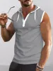 Soft Waffle Hooded Tank Top sold by Coofandy