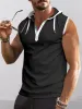 Soft Waffle Hooded Tank Top sold by Coofandy