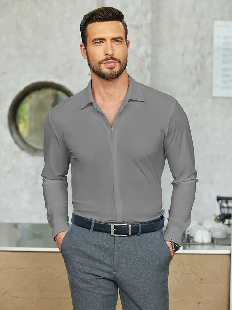 Solid Stretch Business Shirt (US Only) sold by Coofandy