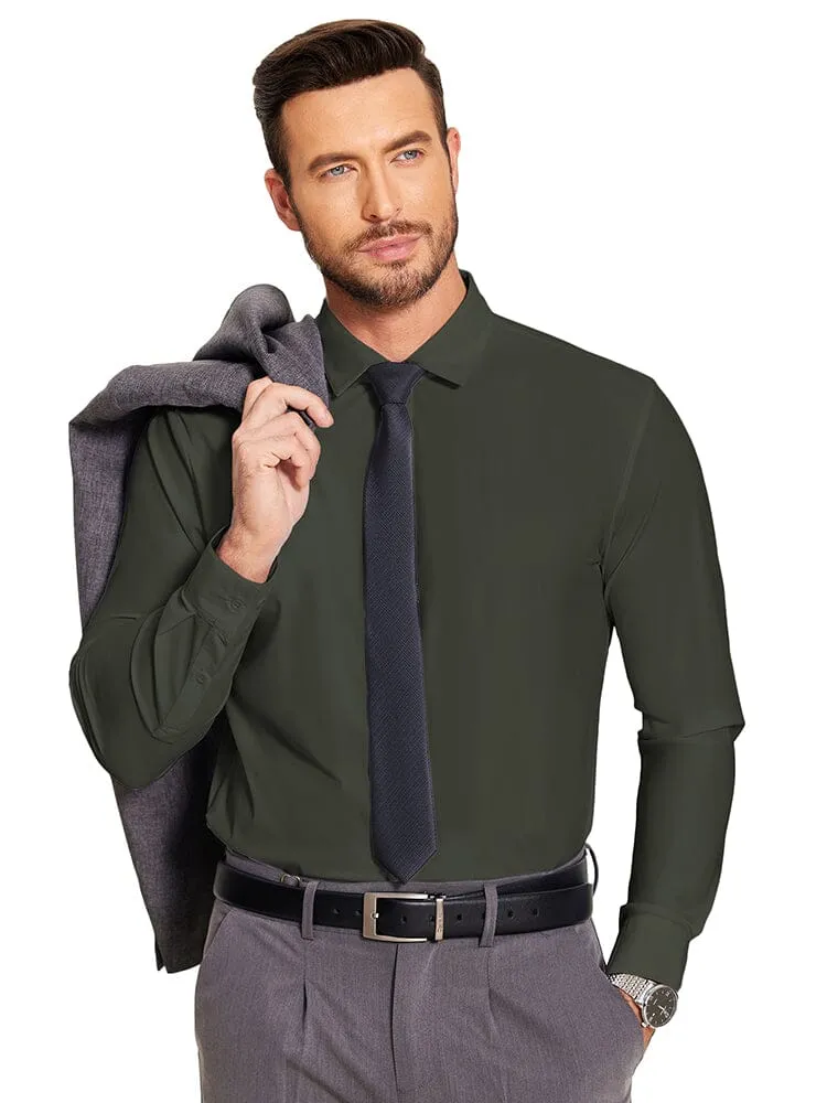 Solid Stretch Business Shirt (US Only) sold by Coofandy product image thumbnail 5