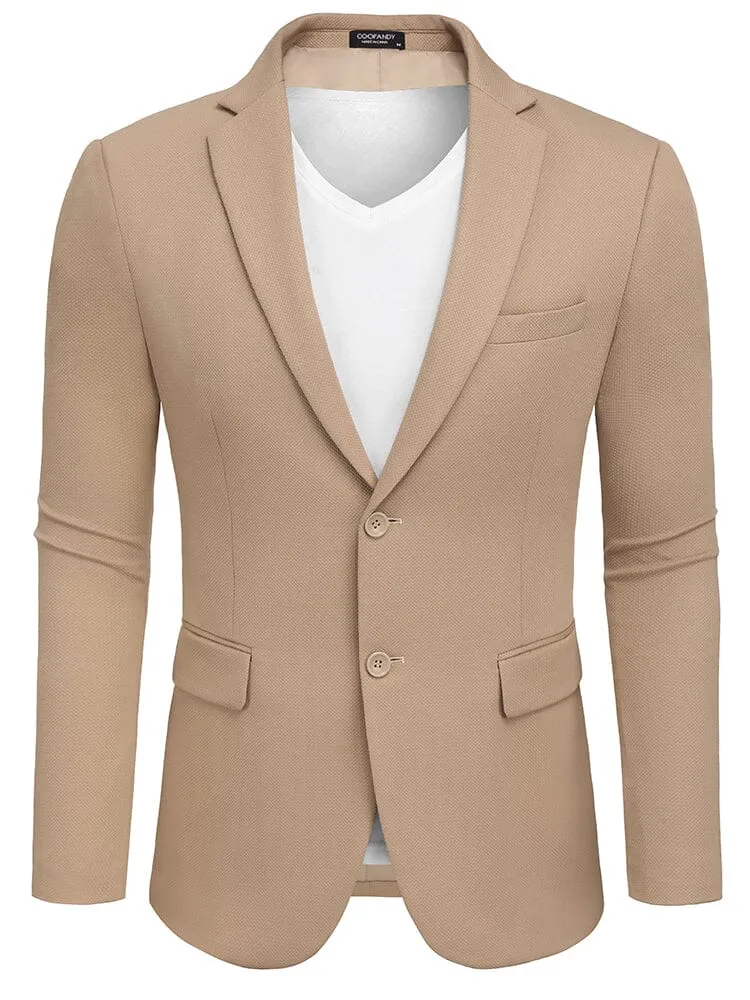 Slim Fit Textured Blazer Jacket (US Only) sold by Coofandy product image thumbnail 2