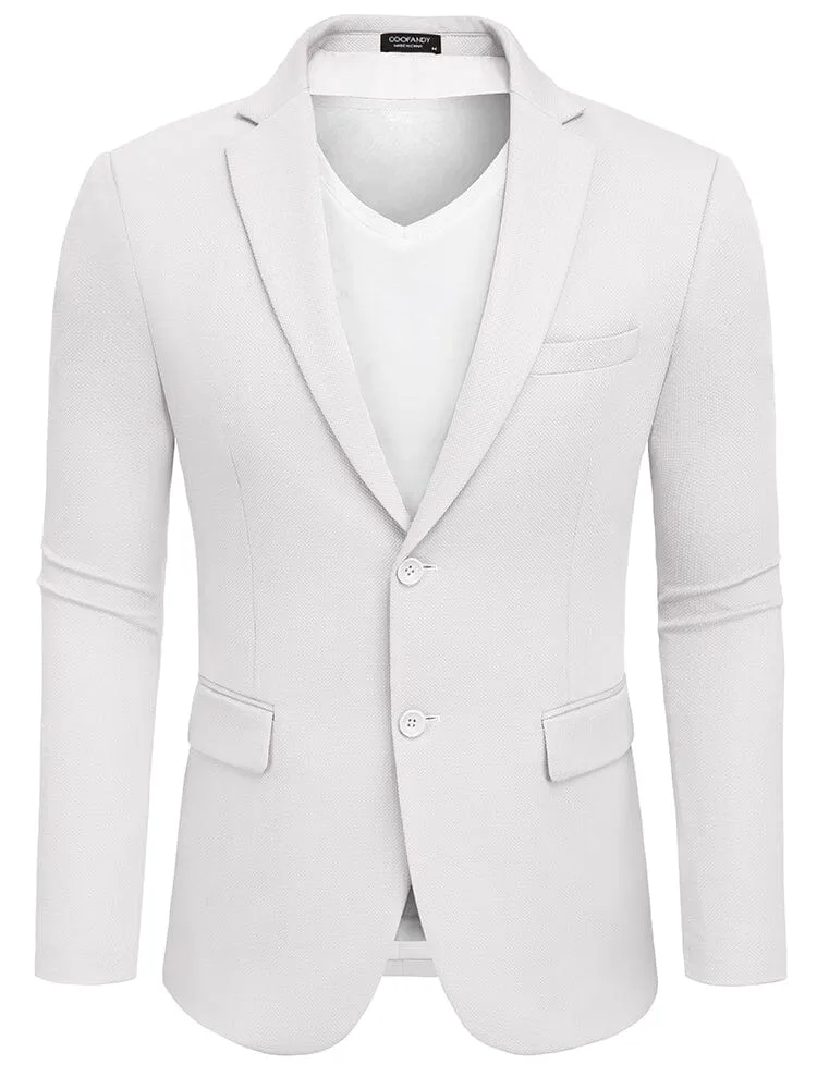 Slim Fit Textured Blazer Jacket (US Only) sold by Coofandy product image thumbnail 4
