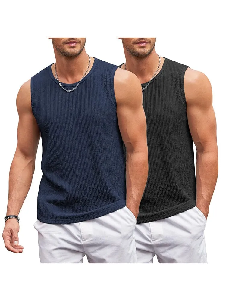 Jacquard Knit 2 Packs Tank Top (US Only) sold by Coofandy product image thumbnail 5