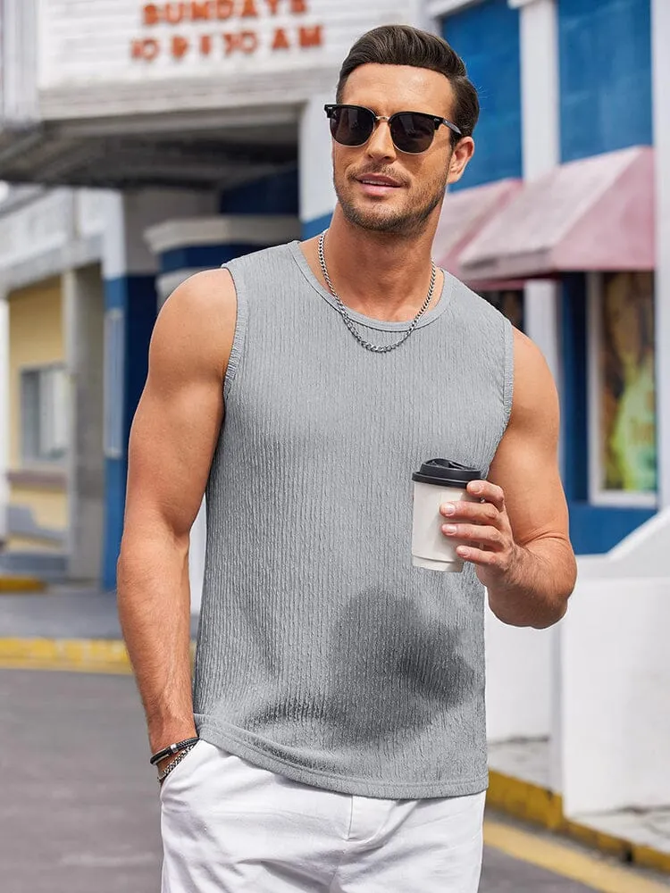 Jacquard Knit 2 Packs Tank Top (US Only) sold by Coofandy