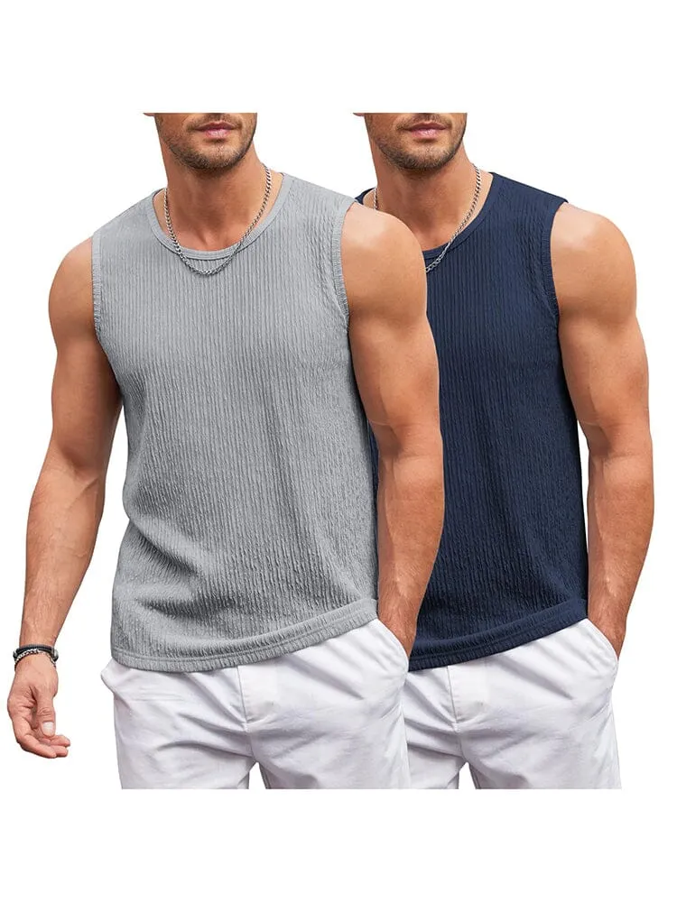 Jacquard Knit 2 Packs Tank Top (US Only) sold by Coofandy product image thumbnail 2