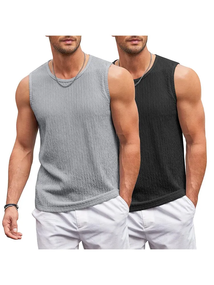 Jacquard Knit 2 Packs Tank Top (US Only) sold by Coofandy product image thumbnail 3