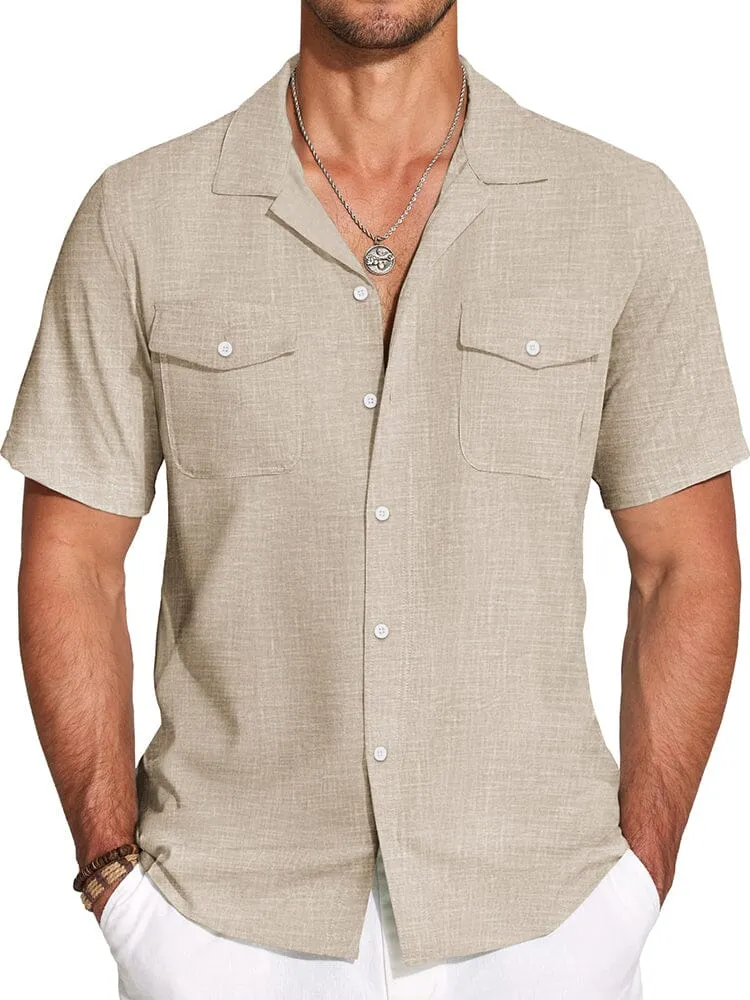 Casual Cuban Collar Summer Shirt (US Only) sold by Coofandy product image thumbnail 2