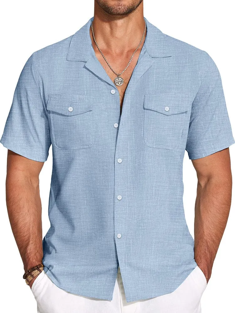 Casual Cuban Collar Summer Shirt (US Only) sold by Coofandy product image thumbnail 5