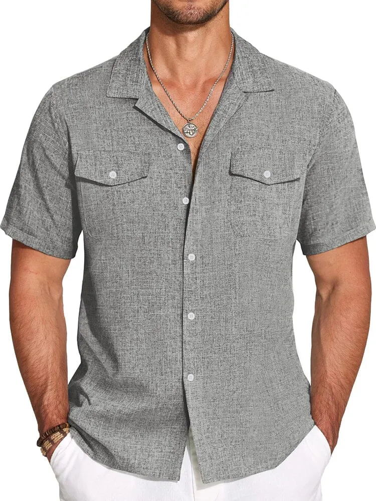 Casual Cuban Collar Summer Shirt (US Only) sold by Coofandy product image thumbnail 3
