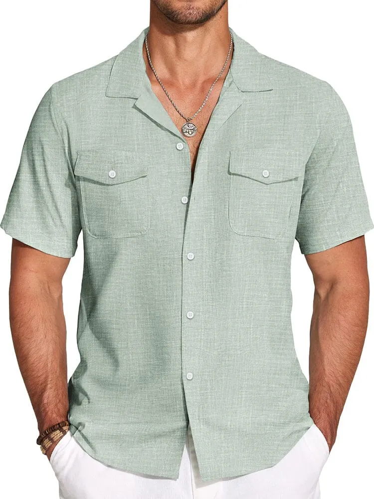 Casual Cuban Collar Summer Shirt (US Only) sold by Coofandy product image thumbnail 4