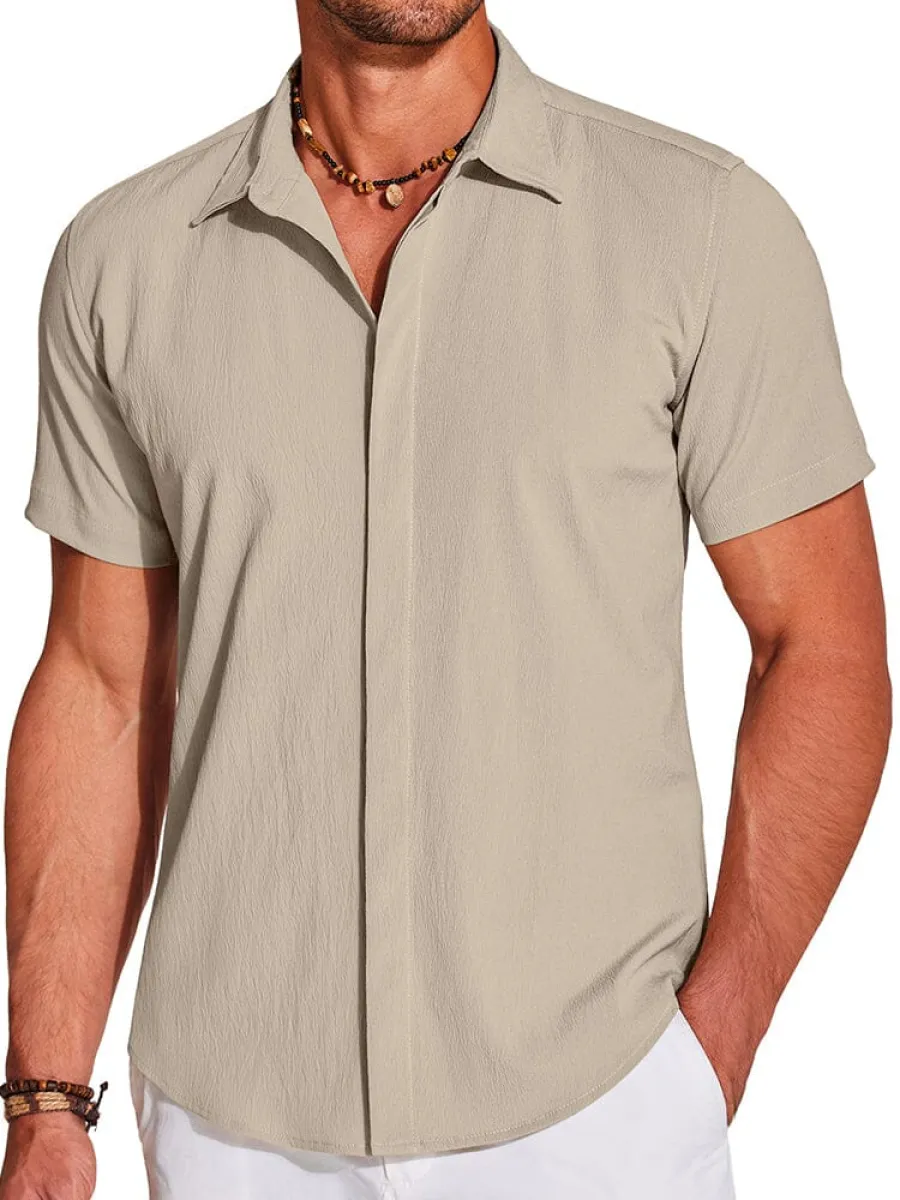Casual Wrinkle Free Textured Shirt (US Only) sold by Coofandy