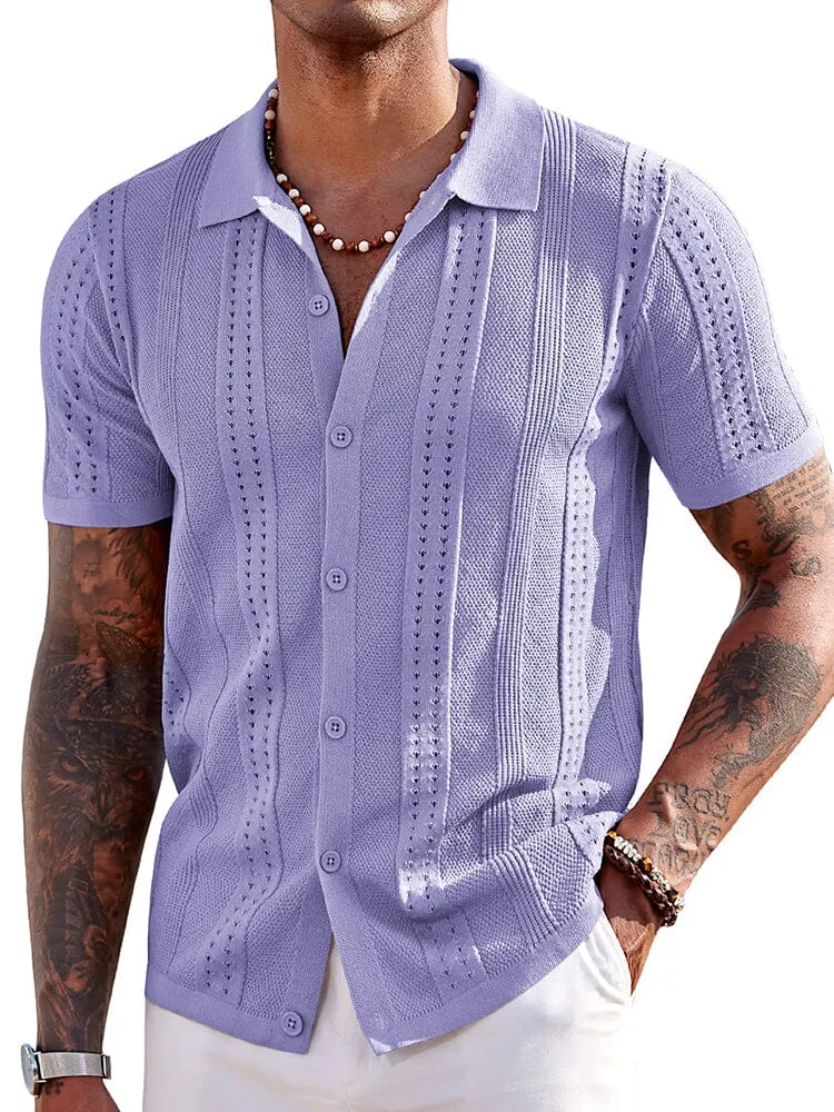 Casual Breathable Knit Beach Shirt (US Only) sold by Coofandy product image thumbnail 3