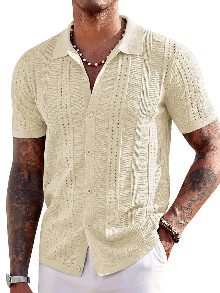 Casual Breathable Knit Beach Shirt (US Only) sold by Coofandy product image thumbnail 4