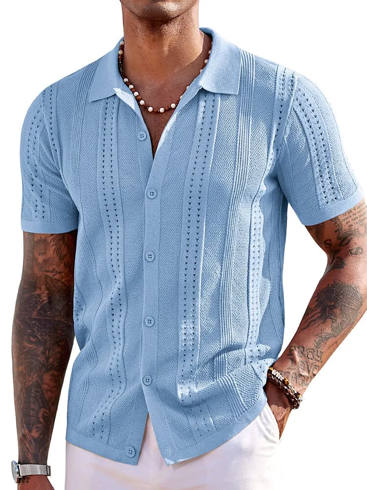 Casual Breathable Knit Beach Shirt (US Only) sold by Coofandy product image thumbnail 5