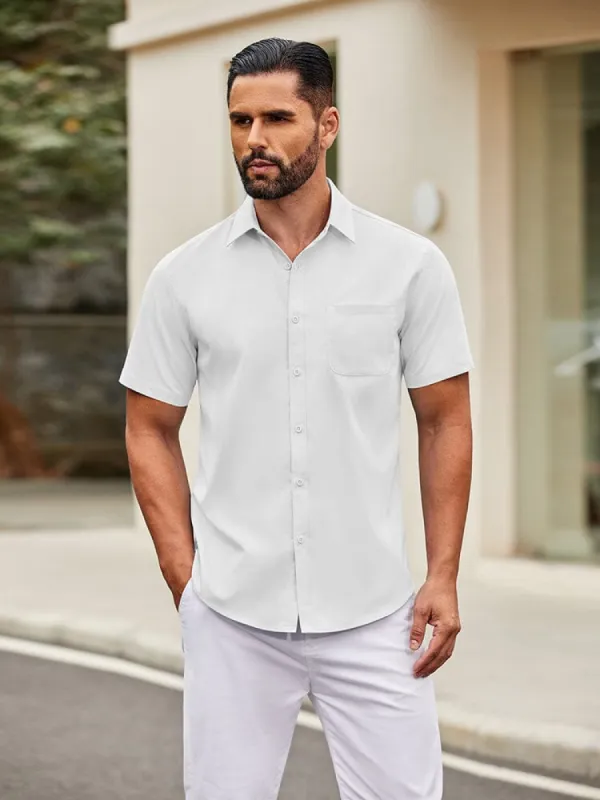 Casual Simple Button Down Shirt (US Only) sold by Coofandy