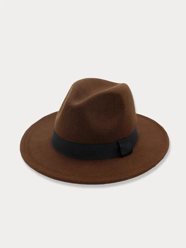 Vintage Fedora Hat with Band sold by Coofandy product image thumbnail 4