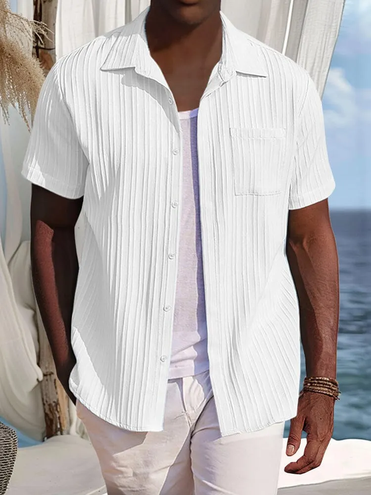 Casual Striped Textured Shirt sold by Coofandy product image thumbnail 2