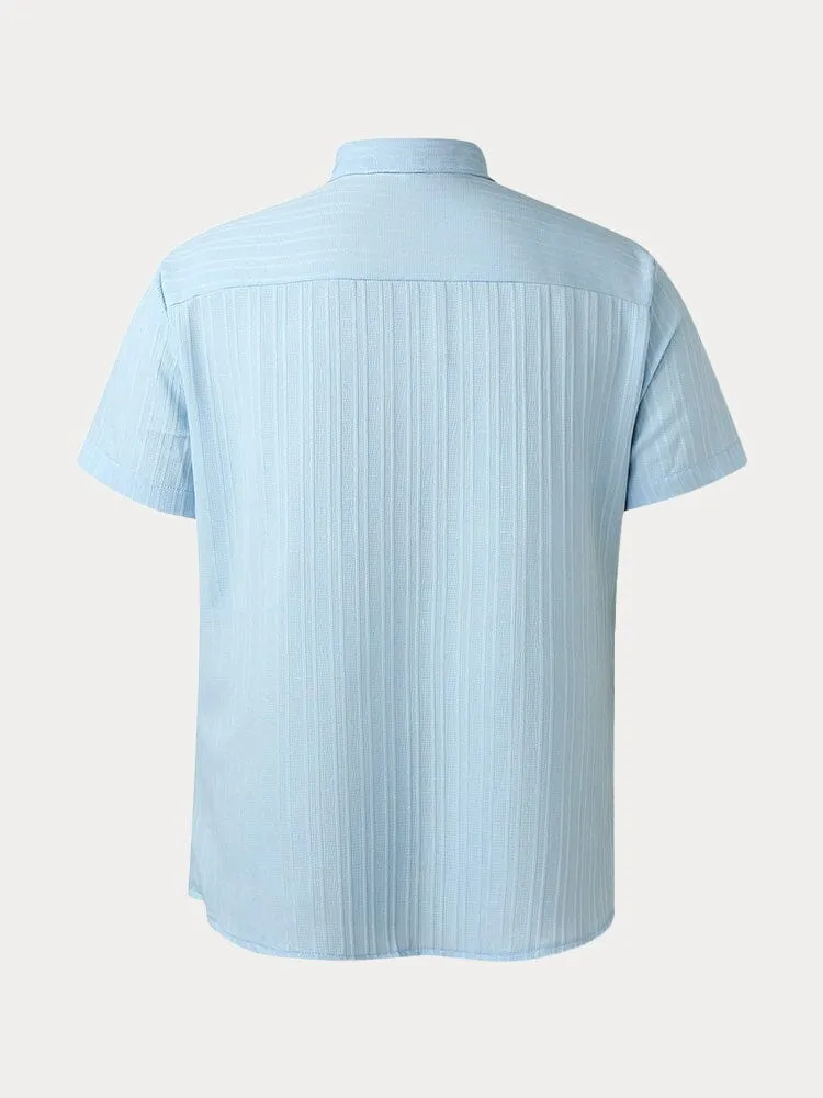 Casual Striped Textured Shirt sold by Coofandy product image thumbnail 5