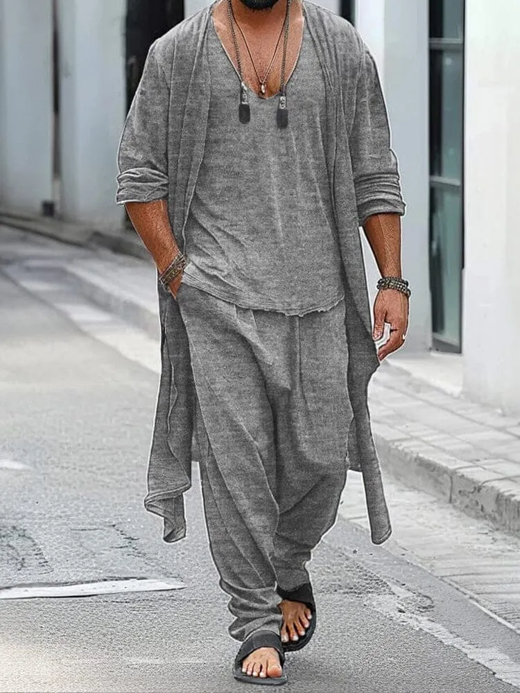 Simple Cotton 3-Piece Outfits sold by Coofandy product image thumbnail 4