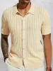 Stylish Breathable Hollow Knit Shirt sold by Coofandy