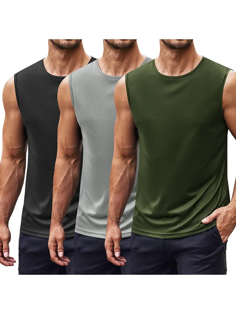 Athletic Quick-Dry 3-Pack Tank Top (US Only) sold by Coofandy product image thumbnail 4