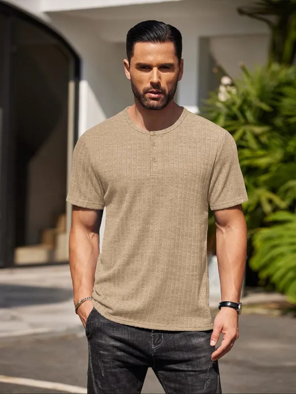 Casual Soft Ribbed T-shirt (US Only) sold by Coofandy