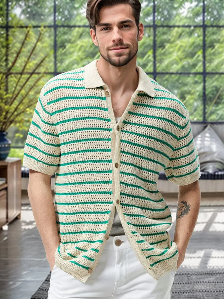 Stylish Breathable Knit Shirt sold by Coofandy product image thumbnail 2