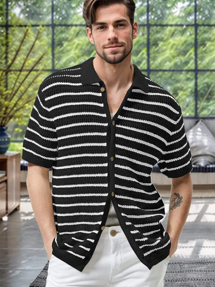 Stylish Breathable Knit Shirt sold by Coofandy