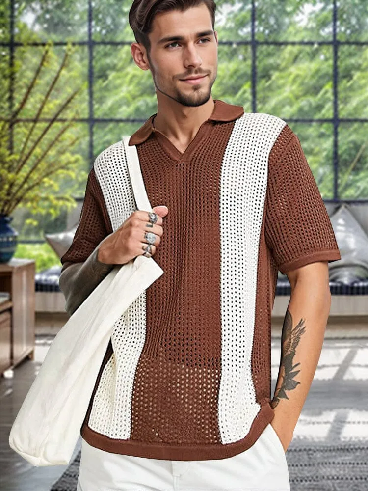 Stylish Breathable Knit Shirt sold by Coofandy product image thumbnail 4