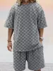 Athleisure Plaid T-shirt Set sold by Coofandy