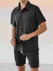 Leisure Texture 2-Piece Shirt Set sold by Coofandy