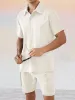 Leisure Texture 2-Piece Shirt Set sold by Coofandy