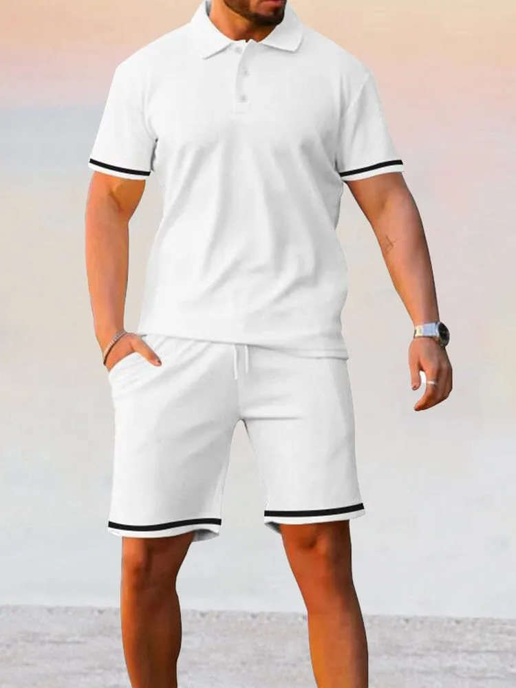 Athleisure Stretch Polo Shirt Sets sold by Coofandy product image thumbnail 4