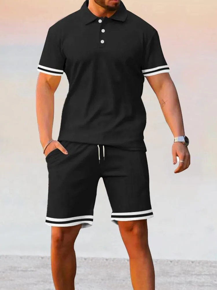 Athleisure Stretch Polo Shirt Sets sold by Coofandy product image thumbnail 3