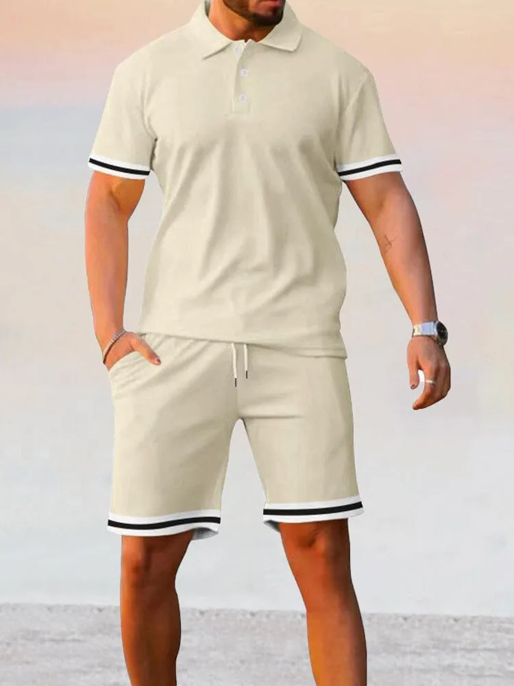 Athleisure Stretch Polo Shirt Sets sold by Coofandy product image thumbnail 5