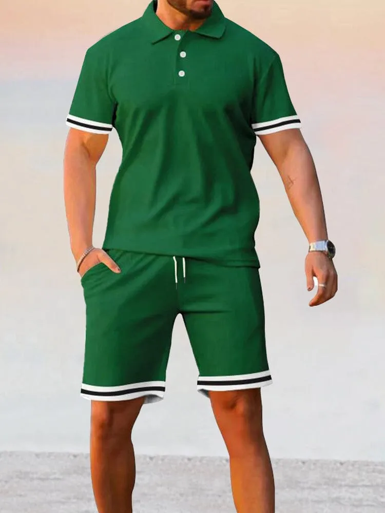 Athleisure Stretch Polo Shirt Sets sold by Coofandy product image thumbnail 2