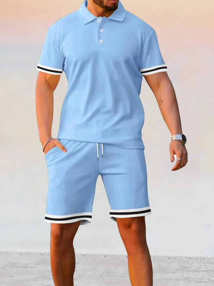 Athleisure Stretch Polo Shirt Sets sold by Coofandy