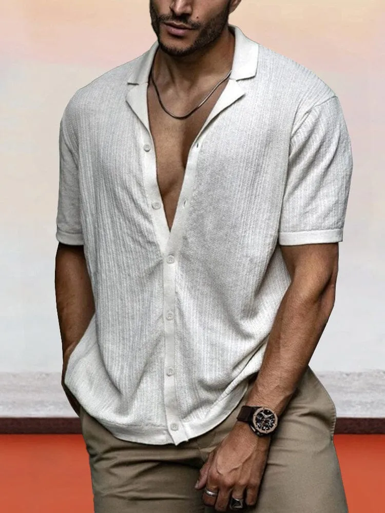 Breathable Button Down Knit Shirt sold by Coofandy