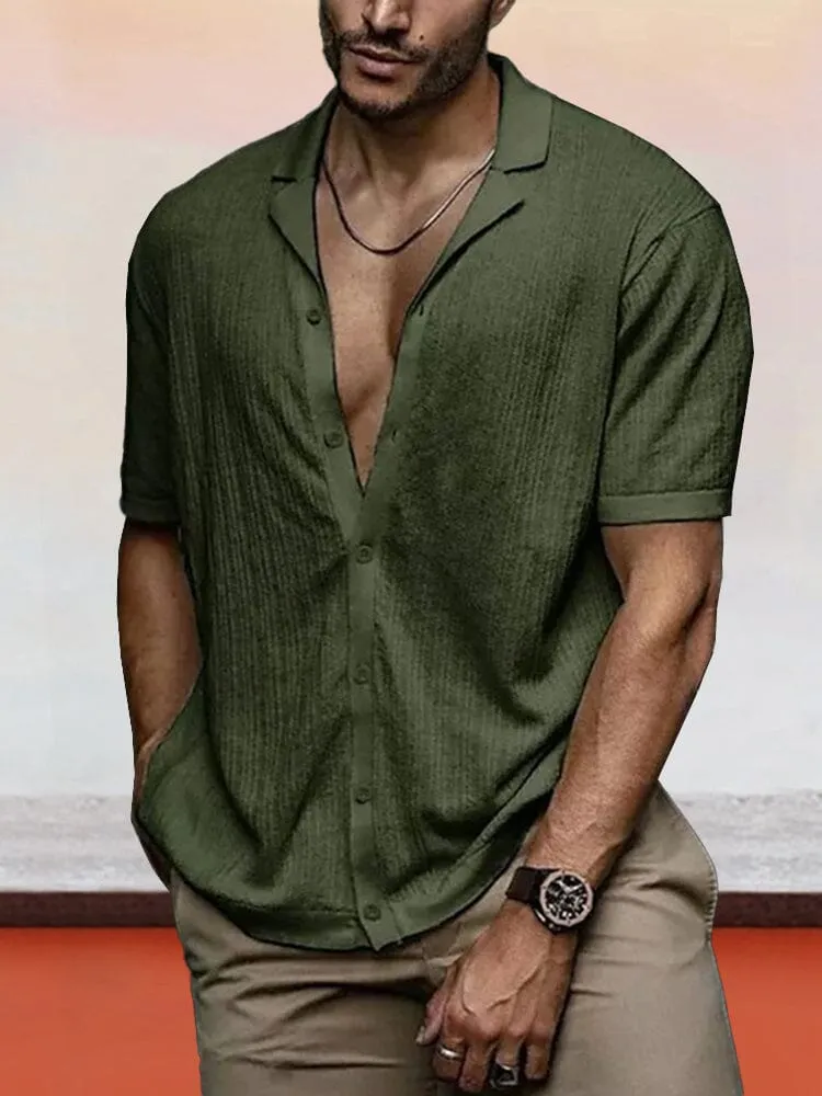 Breathable Button Down Knit Shirt sold by Coofandy product image thumbnail 2