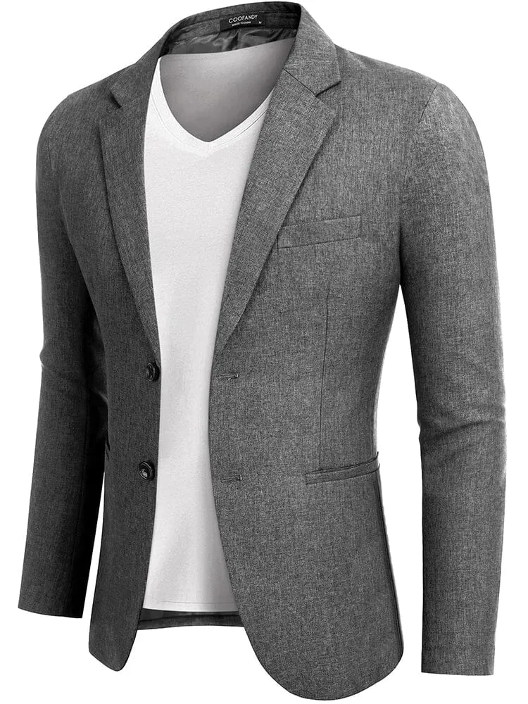 Classic Two Button Suit Jacket (US Only) sold by Coofandy product image thumbnail 4