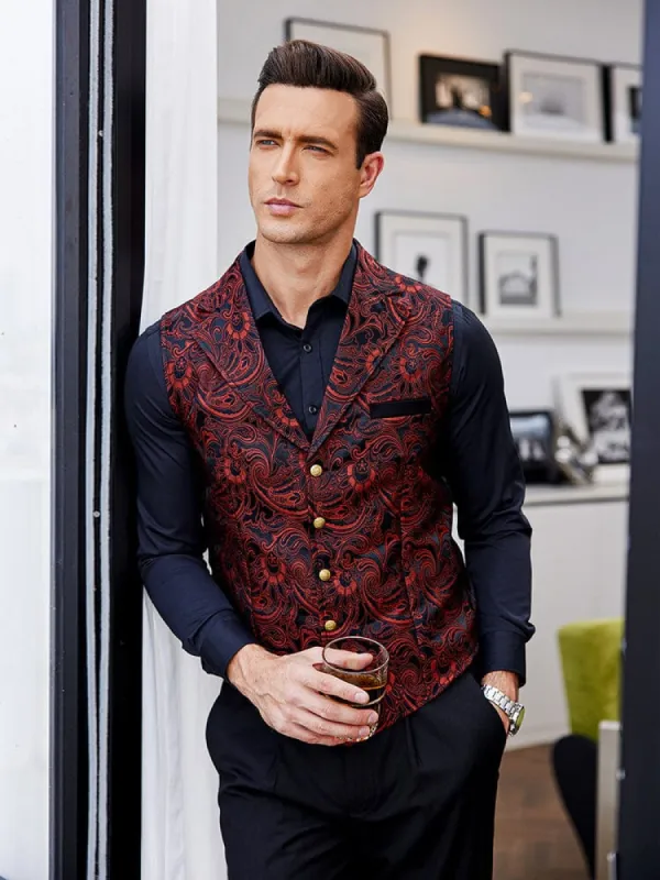 Luxury Floral Tuxedo Vest (US Only) sold by Coofandy